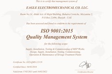Eagle Electromechanical Co LLC ISO 9001:2015 Quality Management System