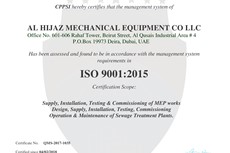 Al Hijaz Mechanical Equipment Co LLC ISO 9001:2015