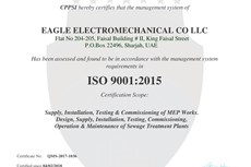 Eagle Electromechanical Co LLC ISO 9001:2015 Quality Management System